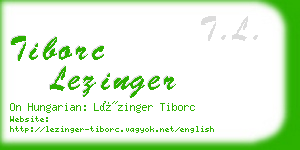 tiborc lezinger business card